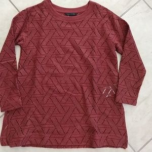 Banana Republic geometric open weave knit top